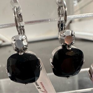 Mariana Black Hoop Earrings